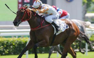 Wishful Thinker dashes clear to win at Sha Tin on Sunday. Photos: Kenneth Chan