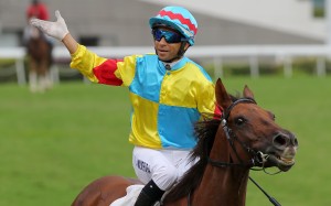 Joao Moreira celebrates a recent winner during his scintillating run of form. Photos: Kenneth Chan