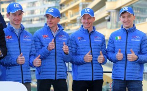 Jockeys Oisin Murphy, Ryan Moore, James McDonald and Colin Keane at the 2019 International Jockeys’ Championship launch. Photos: Kenneth Chan