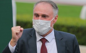 Paul O'Sullivan celebrates a winner at Sha Tin. Photos: Kenneth Chan