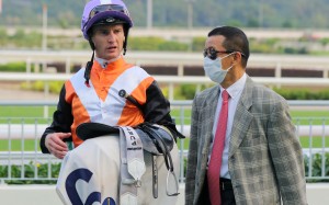 Jockey Zac Purton and trainer Benno Yung after a winner. Photos: Kenneth Chan
