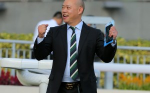 Trainer Chris So enjoys one of Mr Croissant’s victories. Photo: Kenneth Chan