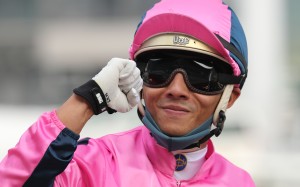 Alfred Chan celebrates Land Power’s victory at Sha Tin on Sunday. Photo: Kenneth Chan