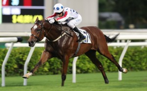 C P Brave salutes under Joao Moreira at Sha Tin on Sunday. Photos: Kenneth Chan