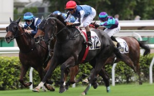 Naboo Attack wins the Class One Chief Executive’s Cup at Sha Tin on opening day. Photos: Kenneth Chan