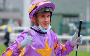 Chad Schofield celebrates a winner at Sha Tin. Photos: Kenneth Chan
