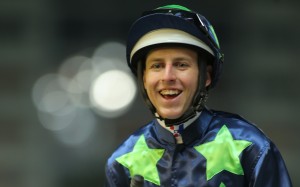Damian Lane returns to scale after winning with Pearl Furu at Happy Valley in November 2016. Photos: Kenneth Chan
