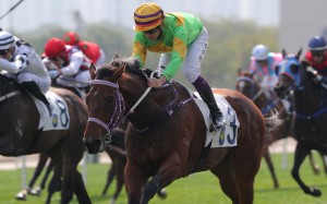 Derek Leung pilots Classic Moon to victory on debut at Sha Tin on Saturday. Photo: Kenneth Chan