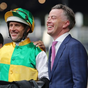 Jamie Richards celebrates a win at Happy Valley. Photos: Kenneth Chan