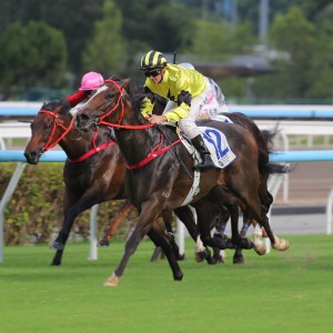 Zac Purton guides Nyx Gluck to victory at Sha Tin on Sunday. Photos: Kenneth Chan