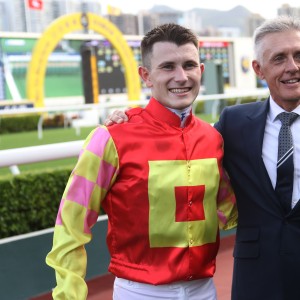 Jockey Luke Ferraris and trainer Mark Newnham will bid for back-to-back Celebration Cups when they team up with Invincible Ibis on Sunday. Photos: Kenneth Chan