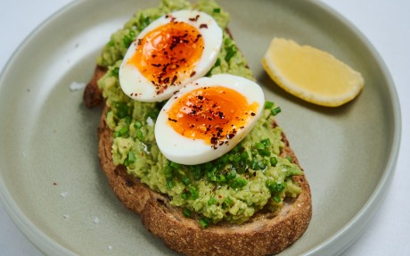 The soft boiled egg and avocado toast from Matchali. Photo: courtesy Matchali