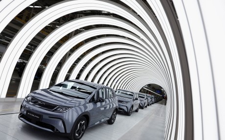 Electric cars inside BYD’s first EV factory in Thailand. Observers say this year has proved a turning point for EV uptake across Southeast Asia. Photo: Reuters