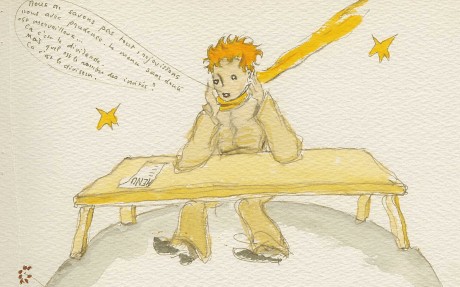 An image from The Pig’s Menu, an ink and watercolour manuscript created by Antoine de Saint-Exupéry in Algiers in 1944. Photo: courtesy Collection of the Saint-Exupéry-d’Agay Estate