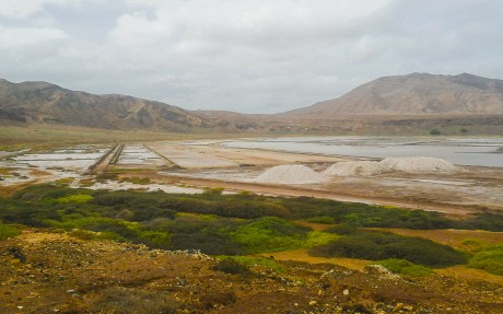 The historic salinas, or salt flats, of Pedra de Lume, Cabo Verde.  Photo: Troy Nahumko