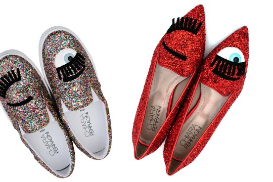 CHIARA FERRAGNI - Flirting Eyeフラットシューズ (RED MAROON) CHIARA FERRAGNI - Flirting Eyeフラットシューズ (RED MAROON)