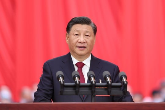 Xi Jinping delivers a report to the 20th National Congress of the Communist Party of China on behalf of the 19th Central Committee at the Great Hall of the People in Beijing on October 16. Photo: Xinhua