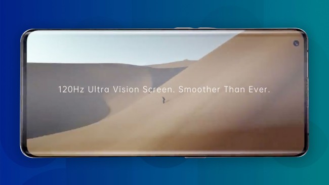 A sneak peek at the new Oppo Find X2 phone with 120Hz screen
