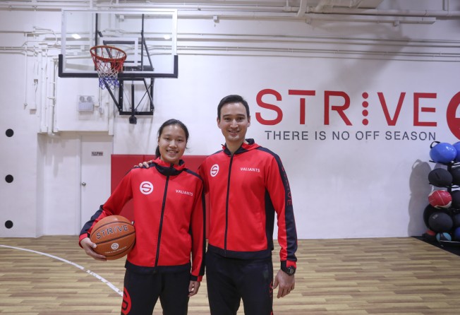 Chan and her coach William Lo at Strive Fitness in Wong Chuk Hang. Photo: Jonathan Wong