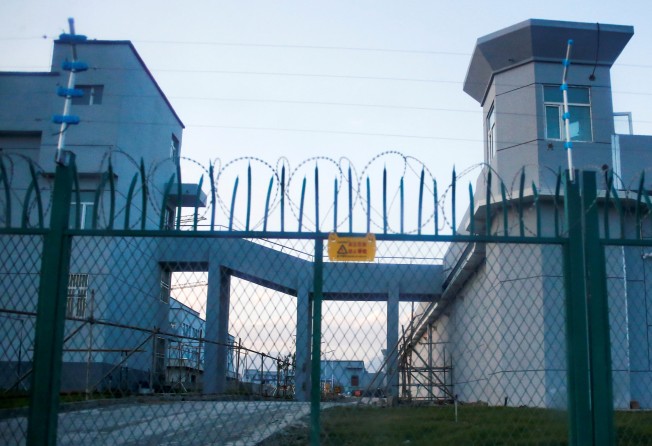 A perimeter fence is constructed around what is officially known as a “vocational skills education centre” in Dabancheng, in the Xinjiang Uygur autonomous region. Photo: Reuters