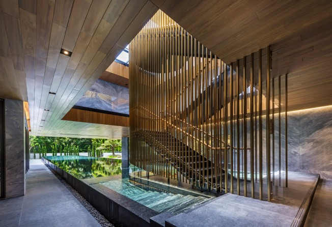 The house represents the elements of fire, water, earth, metal and wood. Photo: Ta.Le Architects