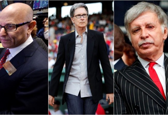 (From left to right) Manchester United owner Joel Glazer, Liverpool owner John Henry and Arsenal owner Stan Kroenke are all in line for vice-chair roles in the proposed European Super League Photo: EPA/AFP