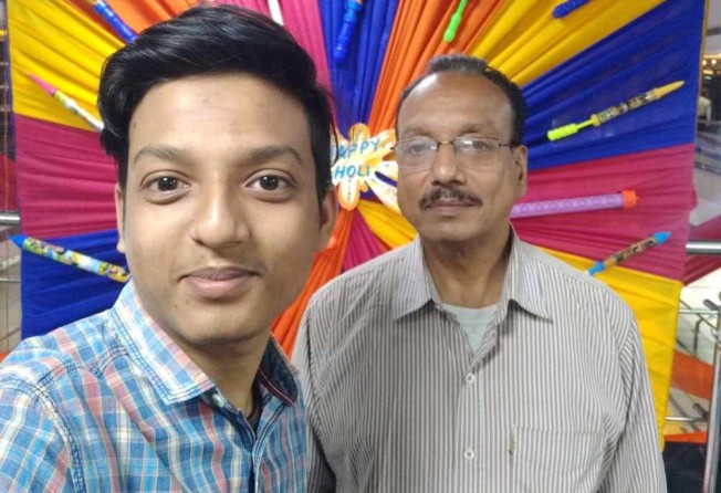 Swapnil Rastogi and his father Raj Kumar. Photo: Handout