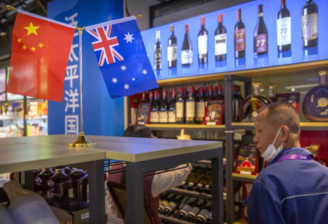 Australian wines at the China International Import Expo in Shanghai. Photo: AP