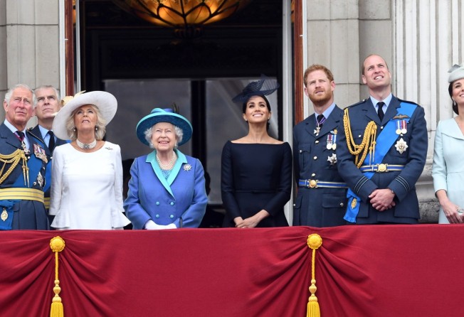 The British royal family on the balcony of Buckingham Palace during RAF100 parade celebrations in London in July 2018. Photo: EPA-EFE