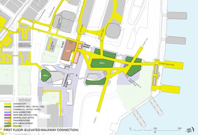 Adrian McCarroll and Ricky Liu have proposed building walkways to connect the post office to nearby developments. Photo: Handout