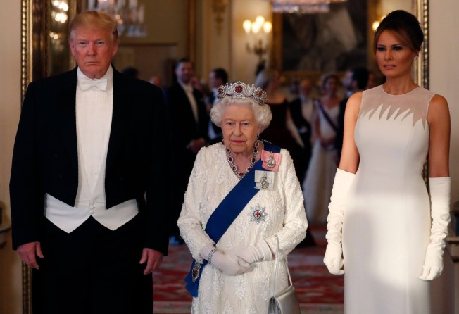 By now Queen Elizabeth should be a pro at buying gifts for US presidents and their wives, and it seems her team nailed it with the silver jewellery box for Melania Trump, pictured here with Donald Trump. Photo: AFP