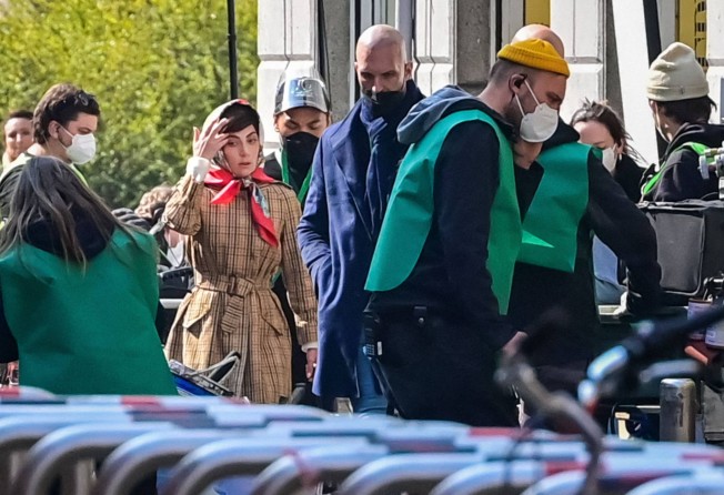 Lady Gaga in central Milan, Italy, on the set of the new Ridley Scott movie House of Gucci, in March 2021. Photo: AFP