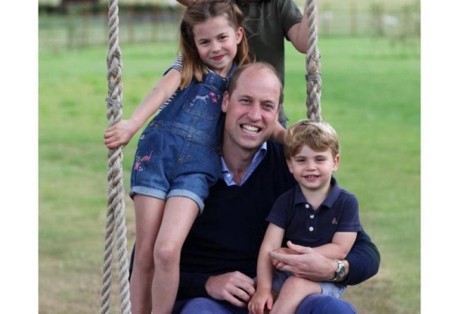 Prince William with all of his children. Photo: @dukeandduchessofcambridge/Instagram