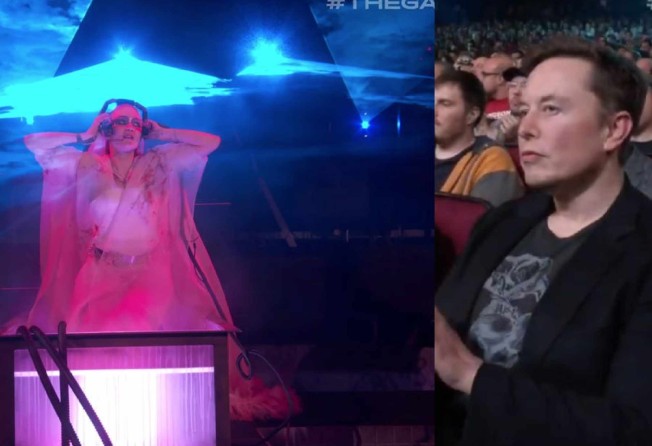 Elon Musk watched Grimes perform at the 2019 Game Awards. Photo: YouTube