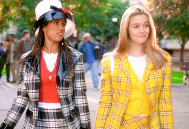 Stacey Dash (left) and Alicia Silverstone flaunt their skirt suits in 1995 film Clueless. Photo: Getty Images