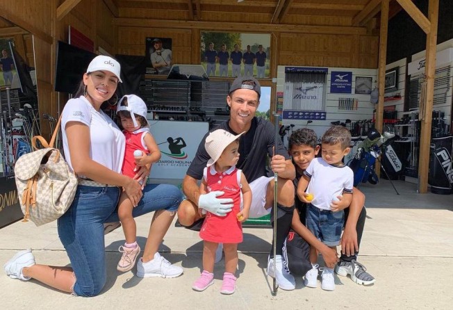 Cristiano Ronaldo and Georgina Rodriguez on a family trip. Photo: @georginagio/Instagram