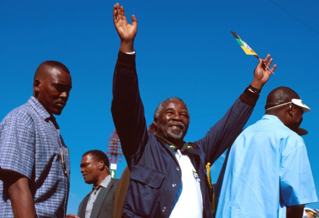 South African President Thabo Mbeki at a campaign rally in 1999. He succeeded Nelson Mandela as head of state. Photo: Per-Anders Pettersson/Liaison