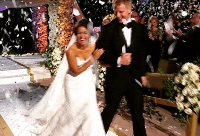 The Bachelor’s Sean Lowe and Catherine Giudici at their wedding. Photo: @catherinegiudici/Instagram