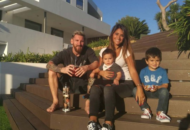 Paris Saint-Germain football player Lionel Messi and his family. Photo: @leomessi/Instagram