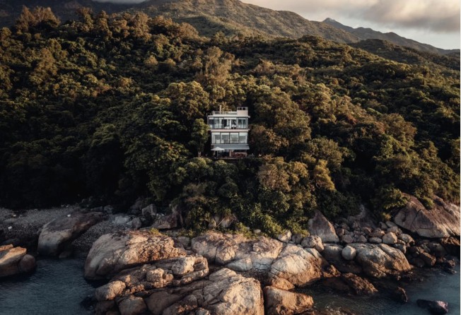 Villa Aether on the south coast of Lantau Island, Hong Kong. 