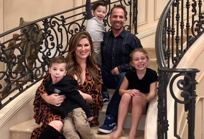 Emily Simpson with her husband and her three children. Photo: @rhoc_emilysimpson/Instagram