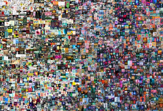 The digital collage “Everydays – The First 5000 Days” by the digital artist Beeples fetched US$69 million at a Christie’s auction in March. Photo: Christie’s