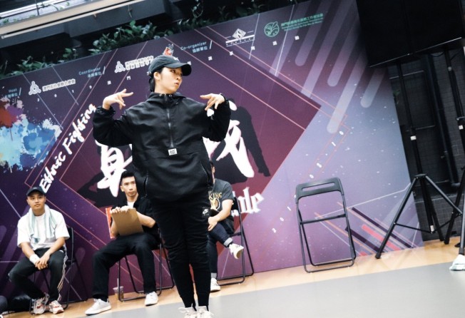 Jessica Siu, also known as Bgirl Mirage, competes at the Unbeatable Jam Top 16 Bboy and Bgirl Open Battle event in Macau. Photo: Hedy Pun 