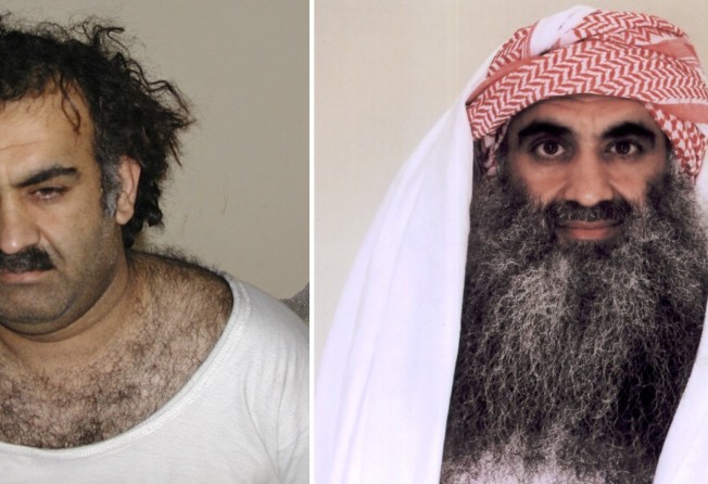 Khalid Sheikh Mohammed, the alleged September 11 mastermind. Left, in 2003 after his capture during a raid in Pakistan. Right, in detention at Guantanamo Bay, Cuba, in a picture allegedly taken in July 2009 by the International Committee of the Red Cross and released only to the detainee’s family. Photo: AP
