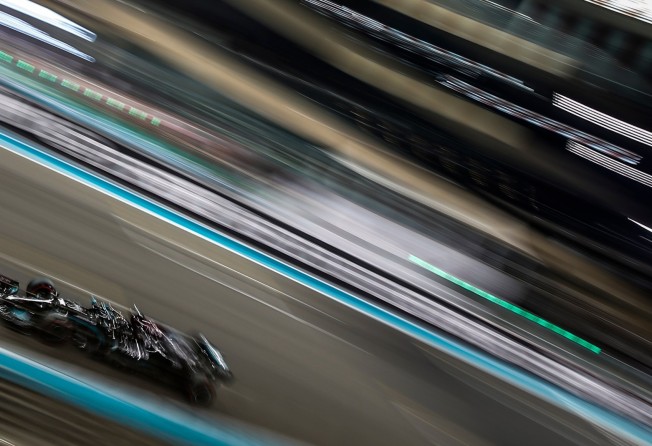 Lewis Hamilton steers his car during qualifying in Abu Dhabi. Photo: EPA-EFE