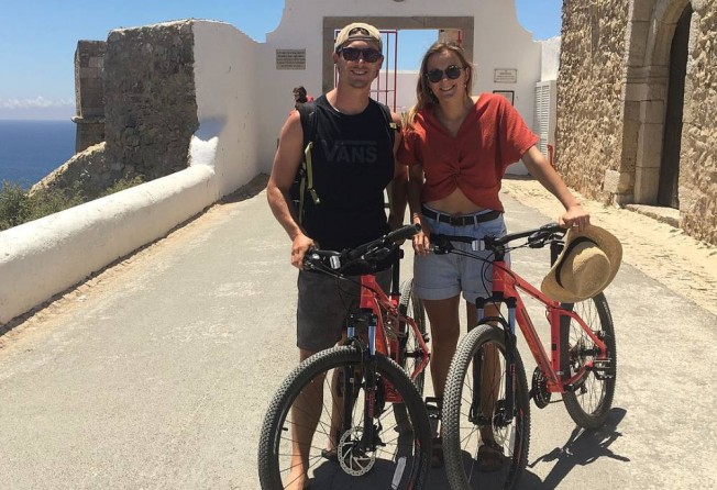 Young and his partner biked around the southern coastline of Portugal back in 2018. Photo: @willyoung12/Instagram