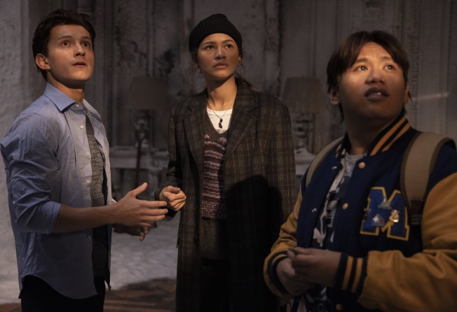 (From left) Holland, Zendaya and Jacob Batalon in a scene from Spider-Man: No Way Home.