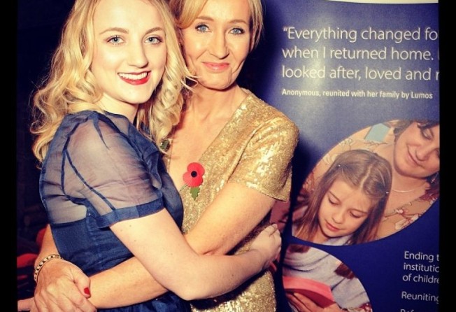 Evanna Lynch, who played Luna Lovegood in the Harry Potter film franchise, with J.K Rowling. Photo: @evannalynch/Instagram