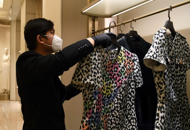 Dresses from Cong Tri at a fashion boutique in Ho Chi Minh City. Photo: AFP