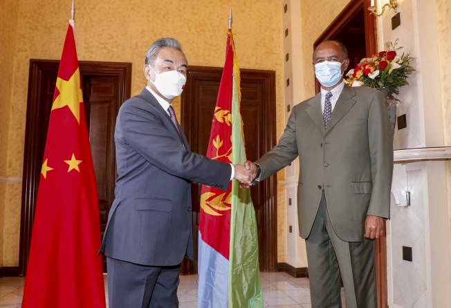 Chinese Foreign Minister Wang Yi meets Eritrean President Isaias Afwerki on Wednesday. Photo: Xinhua